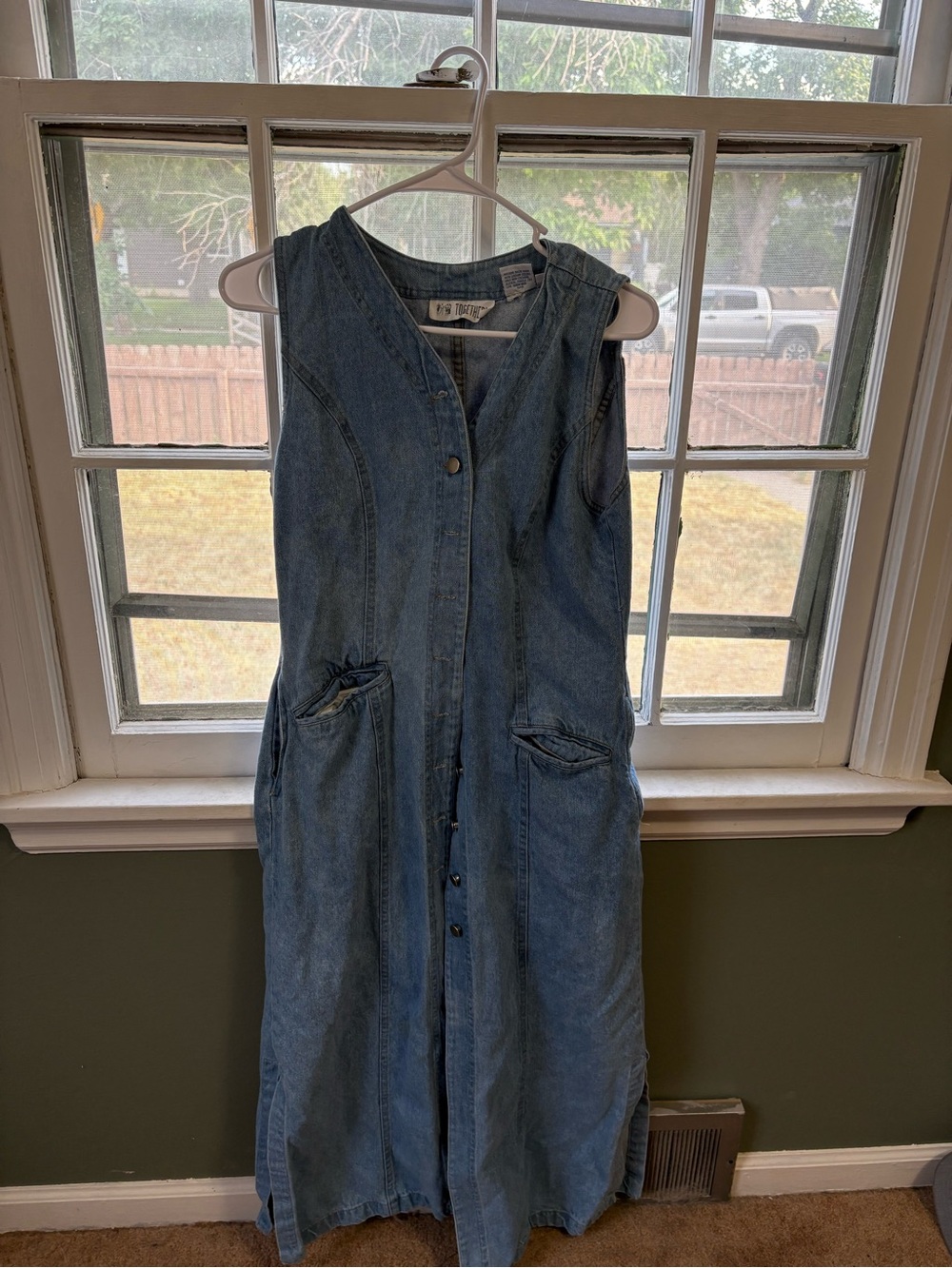 Together Light Blue Denim Maxi Dress missy 4